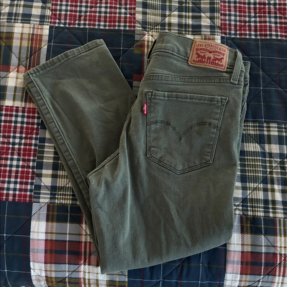 Levi's Olive Green Denim cropped pants